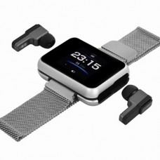 T-91 Two-in-One Smartwatch with Bluetooth Headphone Earbuds   
