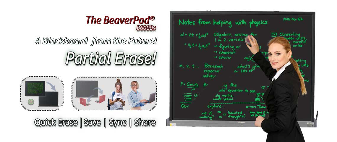 BeaverPad™ Electronic Blackboard with Partial Erase